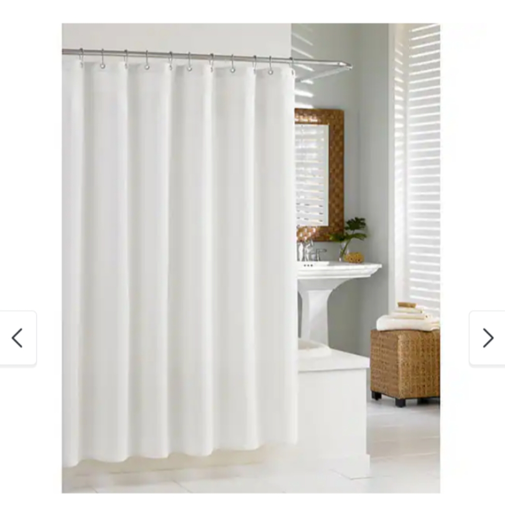 Catherine Malandrino white waffle shower curtain